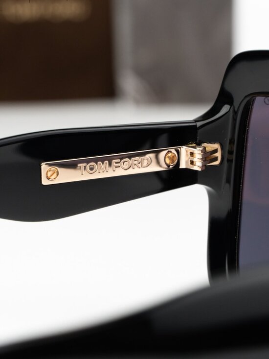 Tom Ford AURORA Women Sunglasses Black Smoke Square FT1194 01A NEW AUTHENTIC main image 4